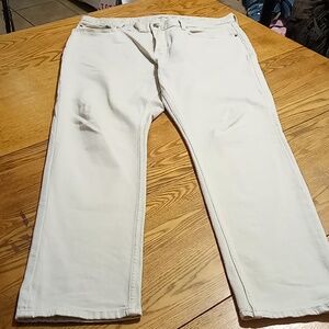OLD NAVY Jeans Mens Denim 36 x 30 CREAM CREME SLIM BUILT IN FLEX Preowned Casual